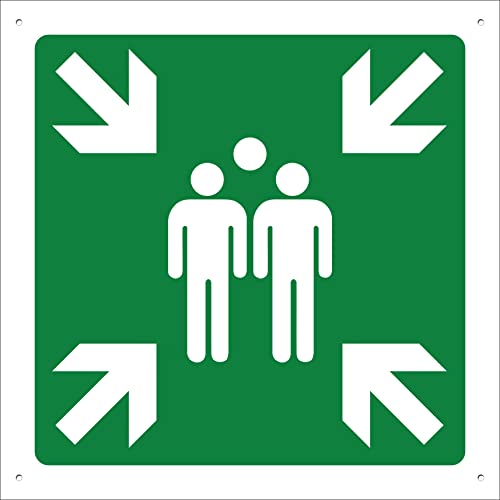 Sammelplatz Schild | 3 mm starkes Alu-Dibond-Blechschild (Cm 29x29) (Collection Point) Cover