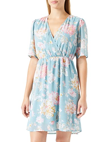 ONLY Onlstar Life Fia S/S Dress CS Ptm Vestido de Verano, Ether/AOP:Star Garden Flower, XXL Mujeres
