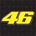 46 ? dossard Valentino Rossi Moto GP Sticker