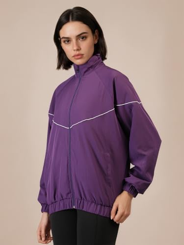 Image of CHKOKKO Sunscreen Jacket for Women Zipper Sports Jacket | UV Protection | Sun Protective | Lightweight Water Resistant | Riding Biker | Outdoor Travel Gym Running
