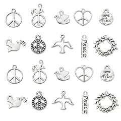 100pcs-Peace Charms Bulk-13.5~28mm