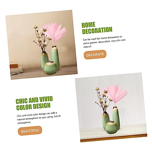 Hoja de palma seca decorativa para fiestas y arreglos miniatura 4