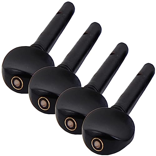 Sosoport 4Pcs Violin Tuning Pegs Durable Ebony Pegs for Violins High Density Replacement Accessories Portable and Practical Design