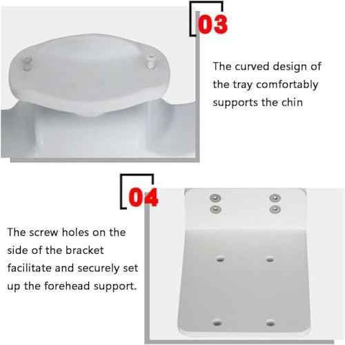 Réfractomètre automatique : support frontal d'optométrie et mentonnière de levage réglable - 5