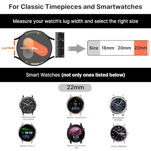 Image of Fullmosa Quick Release Premium Leather Watch Strap | 24 /22 /21 /20 /19 /18mm,Burnished Leather Watch Band Compatible with Samsung Amazfit Fossil Replacement Belt for Men and Women