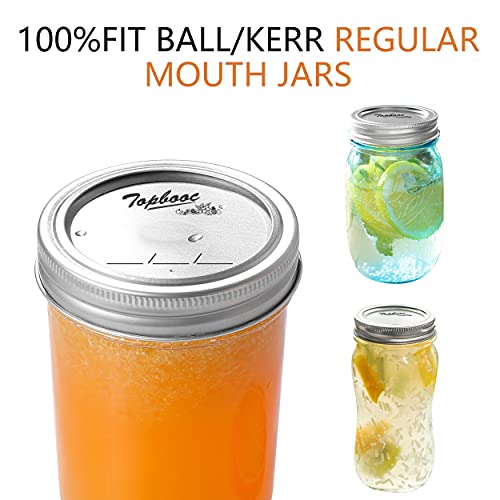 150 - Count,Regular Mouth Canning Lids For Ball, Kerr Jars - Split-Type Metal Mason Jar Lids For Canning - Food Grade Material, 100% Fit & Airtight For Regular Mouth Jars #TOP1