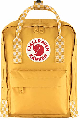 Image of Fjallraven, Kanken Mini Classic Backpack for Everyday, Ochre-Chess Pattern