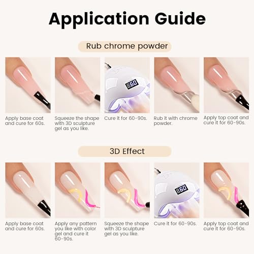 Gel Escultor para Uñas 3D Transparente 2 Pzas miniatura 7