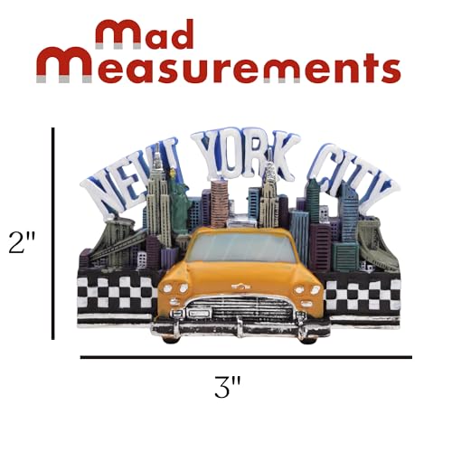Imán decorativo skyline Nueva York resin 3 x 2 pulg miniatura 4