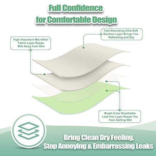 Image of wegreeco Nursing Breast Pads (14 Pack)+Laundry Bag & Travel Storage Bag, 2 Sizes: 3.9 /4.7inch - Washable & Reusable Breastfeeding Nursing Pads (Passion, Large, Daytime Use)