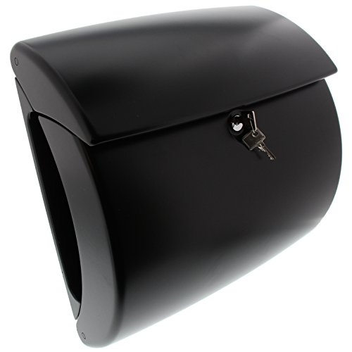 Burg-Wächter Doppelfunktions-Briefkasten im edlen Design, A4 Einwurf-Format, EU Norm EN 13724, Inkl. 2 Schlüssel, Kunststoff, Kiel 886 S, Schwarz