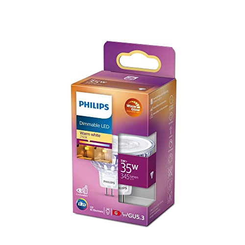 Philips Ampoule LED Spot GU5.3 35W Blanc Chaud, Compatible Variateur