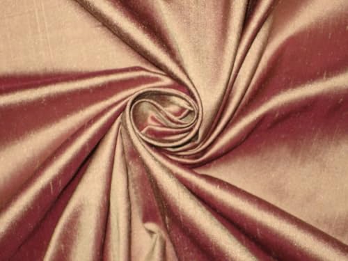 Soie Dupion rose violet ivoire 137 cm étoffe de luxe pour robe de mariée et rideaux