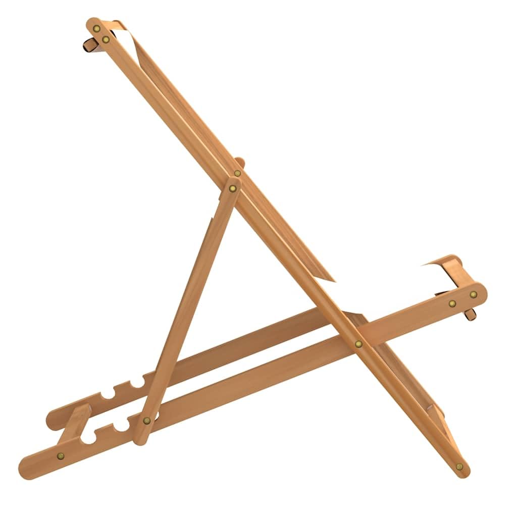 Leżak Teak 56 x 105 x 96 cm kremowy siedzisko do ogrodu meble balkonowe na pokład Balcony
