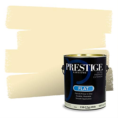 PRESTIGE Paints Exterior Paint and Primer In One, 1-Gallon, Flat, Comparable Match of Valspar* Champagne Dance*