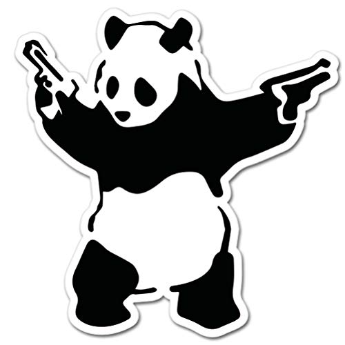 AK Wall Art Banksy Panda Bear Vinyl Sticker - Car Window Bumper Laptop - Select Size