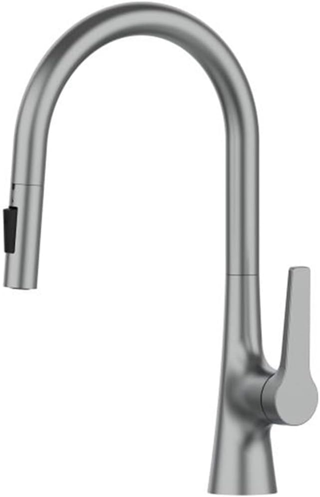 Mitigeur extractible 2 fonctions et commande eau chaude froide pour évier de cuisine