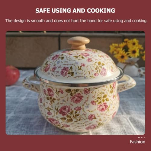 Marmite en émail 18 cm pour cuisson ragoût et induction SHINEOFI