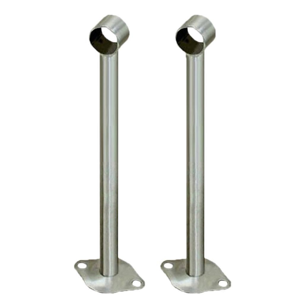 Pixzcsa 2Pack/Lot Curtain Rod Bracket Support Stainless Steel Rail Hanging Kit Strong Base For Wardrobe Stainless Steel Clt