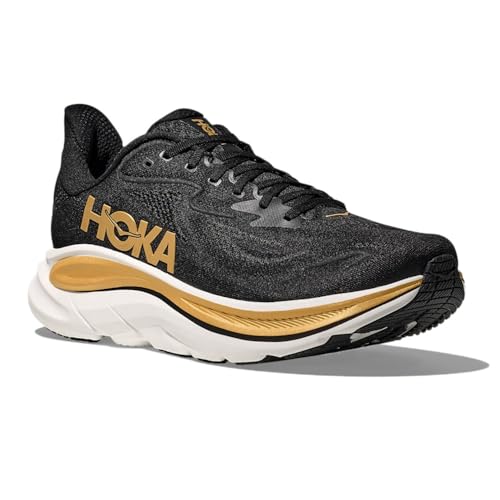Hoka Mens Clifton 10 Black/Gold 11.5 Medium