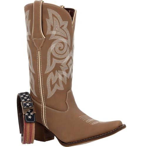 Durango Women's Crush Western Boot, Brown Khaki, 9