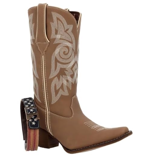 Durango Women's Crush Western Boot, Brown Khaki, 8