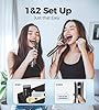 Microphone Wireless, Dual Handheld Cordless Microphone System with Rechargeable Receiver, 50H Duration, 200ft Range, Karaoke Microphones for Singing, Wedding, DJ, Party, Speech, YouTube (Grey) #2
