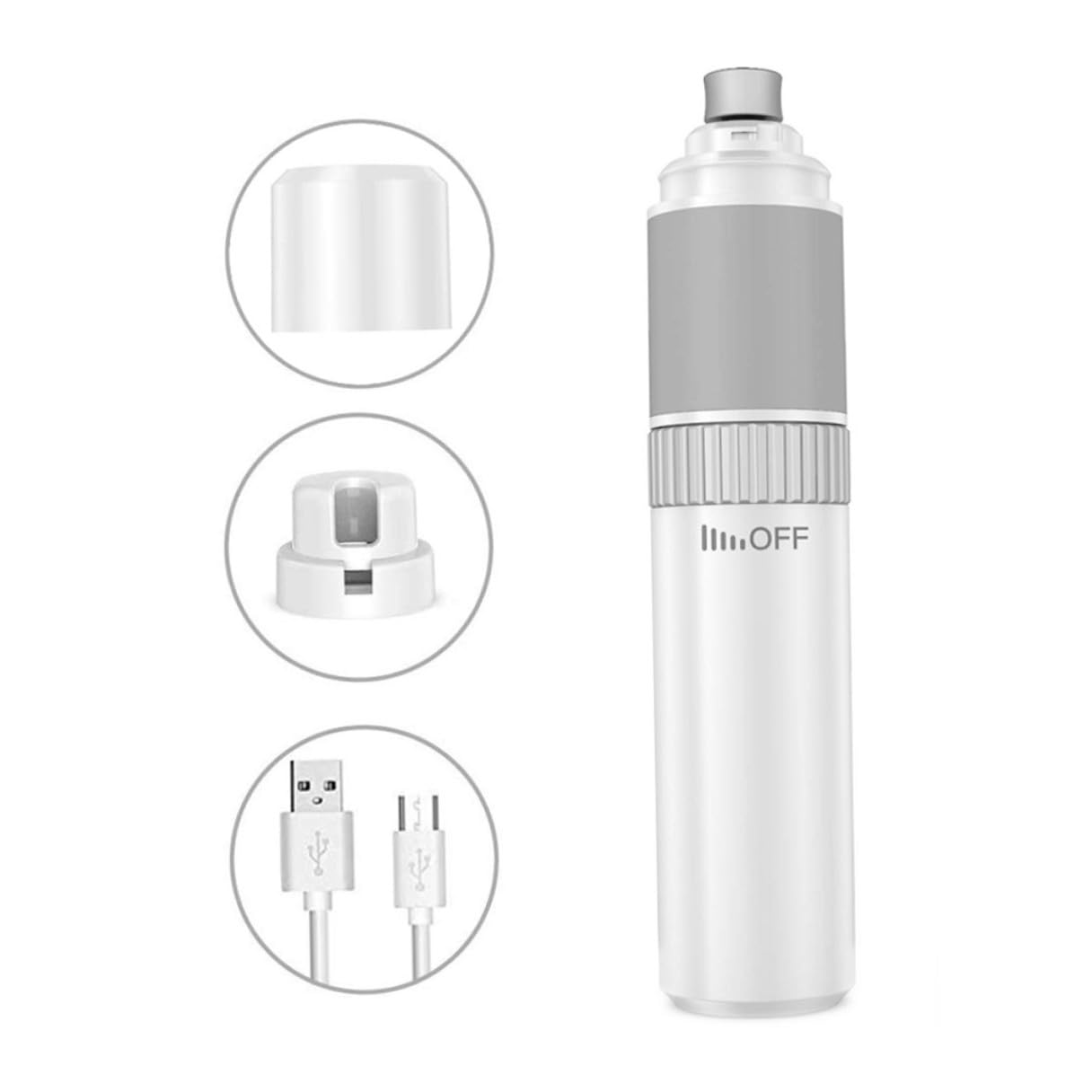 Lurrose Elektrischer Nagelschleifer für Haustiere mit Ergonomischem Design und Leiser Funktion Abs PC Pa Material 3,7v 2000mah für Katzen und Hunde