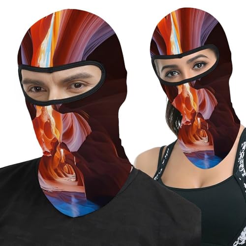 Pasamontaña térmico para hombre y mujer con estampado de Antelope Canyon, máscara facial para esquí, motocicleta y clima frío miniatura 1