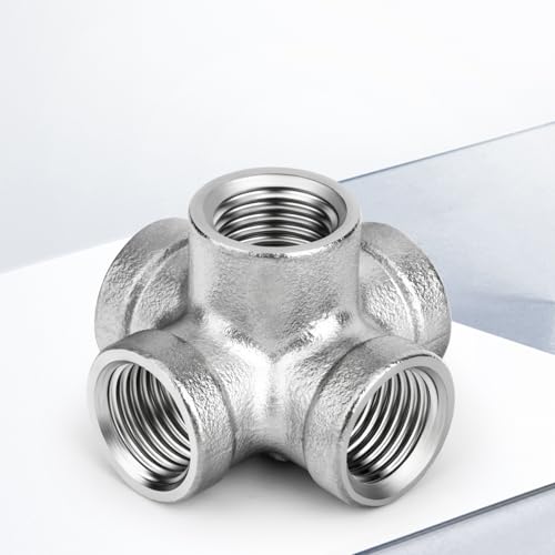 Accesorios de tubería de 5 vías de acero inoxidable 1 pulgada BSP de alta resistencia 8