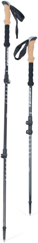 Kegoba Alpenstocks Trekking Poles -100 Percent Carbon Fiber,Lightweight Malleable and Strong with Cork Grip Quickly Flip-Lock for Length Adjustment Easily Tungsten Steel Tip Stick for Hiking