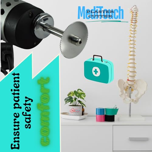 Image of Meditouch - The Healing Touch Meditouch Orthopeadic Electric Plaster Cutter Machine 125 Watts Ortho Pop Cutting Saw With Two Blades Black Colour