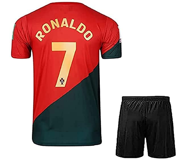 Image of Messi 10 Football Jersey 2022 /23 with Black Shorts (Boys & Kids)