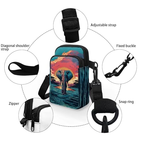 Crossbody Bag Sling Phone Wallet Purse Handbags for Women Men Travel4