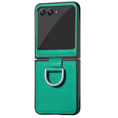 AGENIUS�EMoto Razr 50/50s �P�[�X �J�o�[ PU���U�[ �܂肽���݌^ �����O�t�� �L���L�� ���f�B�[�X �V���v��[Moto Razr 50/50s(�O���[��)]