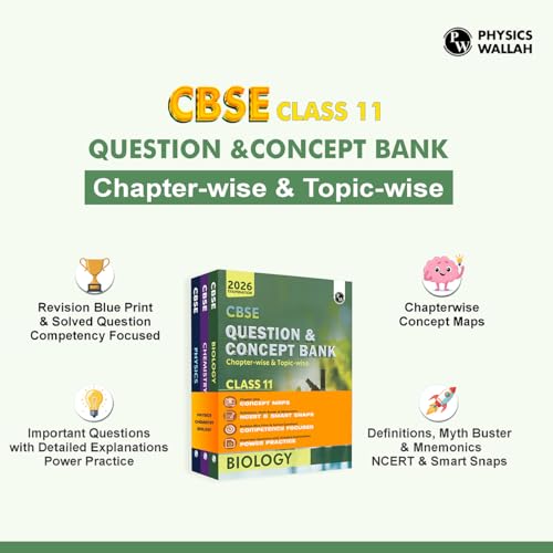 Image of (Old Edition) PW CBSE Question Bank Class 11 Physics, Chemistry, Biology Combo Set of 3 Books Chapterwise & Topicwise Solved Questions For 2026 Exams PW [Jun 24, 2025] Physics Wallah