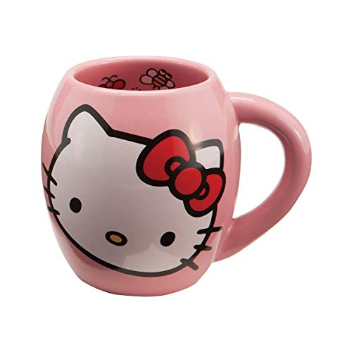 Vandor 18062 Hello Kitty 18 oz Oval Ceramicl Mug, Pink,...