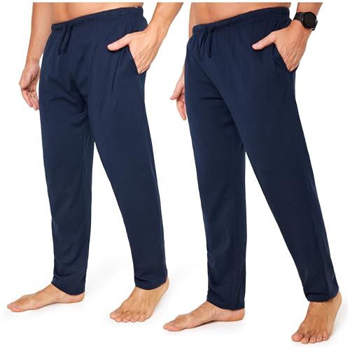 CityComfort Pantaloni Pigiama Uomo, Pantaloni Pigiami con Tasche - Pacco