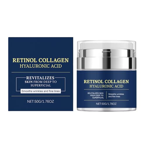 Crema facial para el cuello de colágeno reafirmante y reafirmante, crema hidratante facial antienvejecimiento para día y noche para mujeres y hombres, crema instantánea de arrugas faciales (1)
