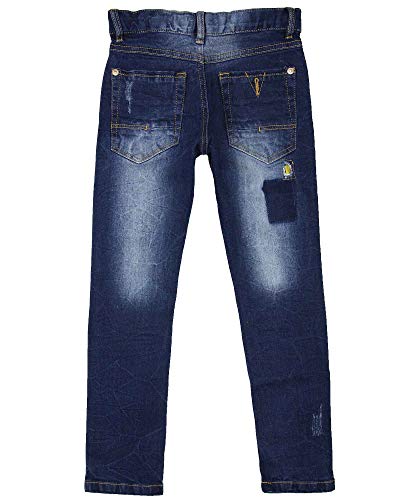 Boboli Boys Distressed Denim Pants with Patches, Sizes 4-162