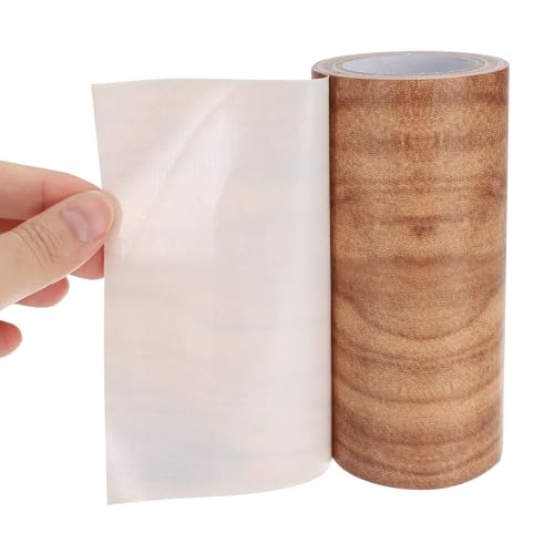 Image of PATIKIL Wood Grain Repair Tape 4 inch x15ft,2 Pcs Self Adhesive Realistic Textured Repair Tape Patch for Floor Door Table Cabinets Desk,Chestnut Maple