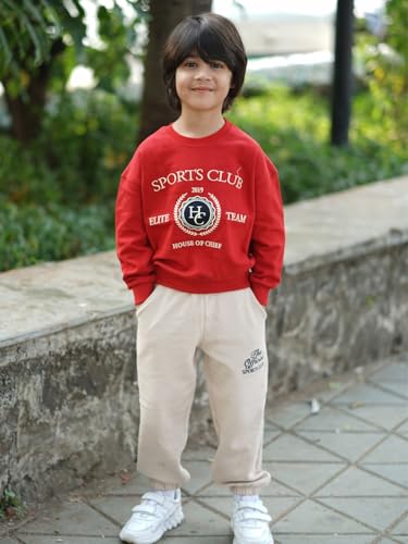 Image of Nap Chief Kids Cotton Printed Co ord Set for Boys & Girls, Sweatshirt And Joggers Clothing Set for Casual Wear