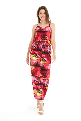 Image of Hawaii Hangover Family Matching Hawaiian Clothes, Sunset Red | Family matching Hawaiian outfits, Sunset Red, lightweight rayon, machine washable, tropical floral print, luaus, cruises