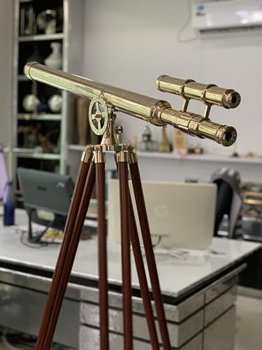 Telescopio Náutico de Latón con Trípode de Madera 64" miniatura 1