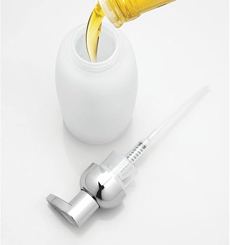 Miniatura 5 de mDesign Dispensador de jabón de manos de espuma de vidrio recargable, contenedor de botella de bomba de jabón de espuma para encimera de baño,