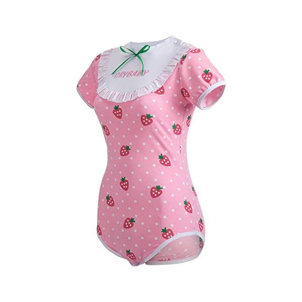 Littleforbig-Strampler-aus-Baumwolle-Einteiler-mit-Erdbeer-Muster Littleforbig Strampler aus Baumwolle, Einteiler mit Erdbeer-Muster