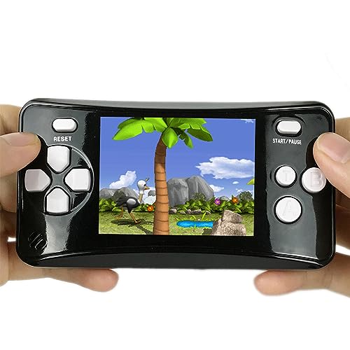 HigoKids Handheld Game Console for Kids Portable Retro Video Game Player Built-in 182 Classic Games 2.5 inches LCD Screen Family Recreation Arcade Gaming System Birthday Present for Children-Black