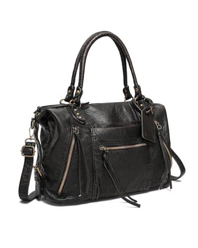 Bolso Tote vegano grande para mujer con cierre miniatura 3