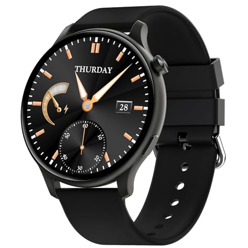 Reloj inteligente Bluetooth para hombre y mujer, 1,28 pulgadas, smartwatch deportivo, monitor de ritmo cardíaco sueño podómetro calorías, impermeable IP67 cronómetro compartido 24 modos deportivos - Imagen 2