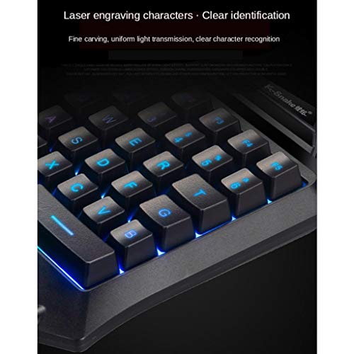 Clavier de jeu à une main rétroéclairé et ergonomique pour session intensive - 5